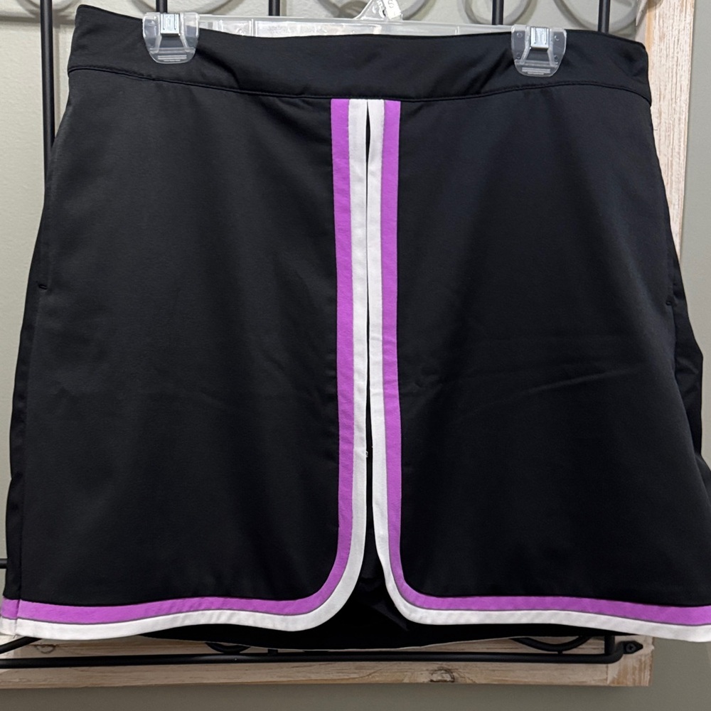 Lady Hagen Black Skort  with Purple and White Accents 12